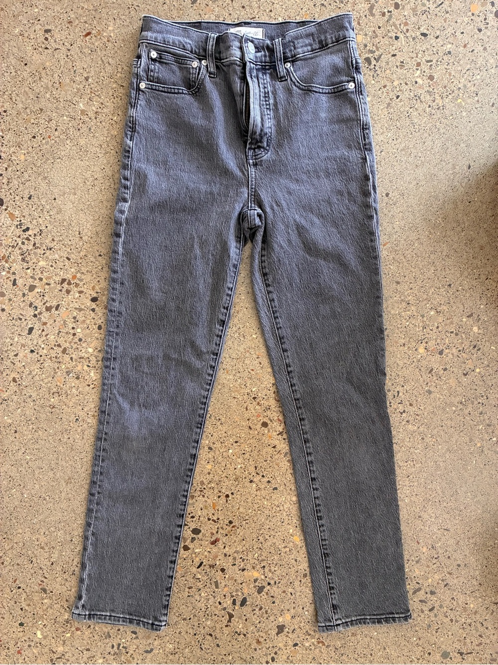 Madewell The Perfect Vintage Jean High-Rise Straight Leg Jeans in Washed Gray